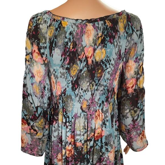 Spense Multicolored Bell Sleeve Dress Sz 6 - Picture 5 of 15